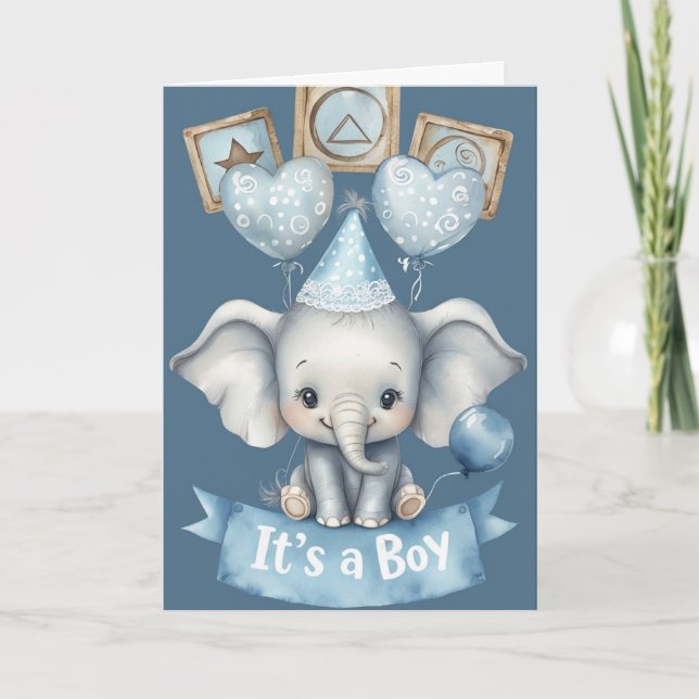 Welcome Baby Boy Card (Front)