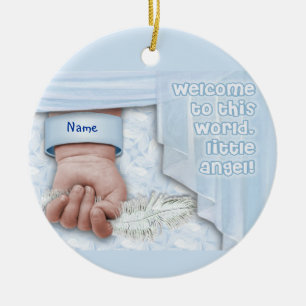 Welcome Baby Boy (customizable) Ceramic Tree Decoration