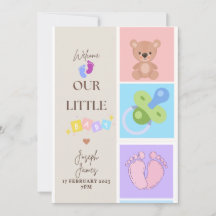 Welcome baby card
