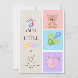 Welcome baby card