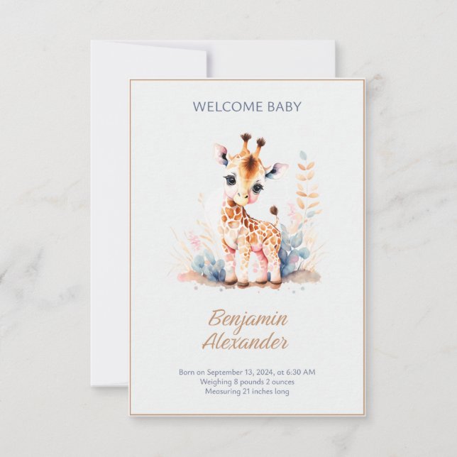 Welcome Baby Card - Celebrate the New Arrival  (Front)