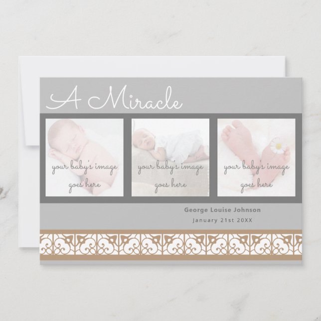 Welcome Baby, Chic Contemporary Geometric Invitation (Front)