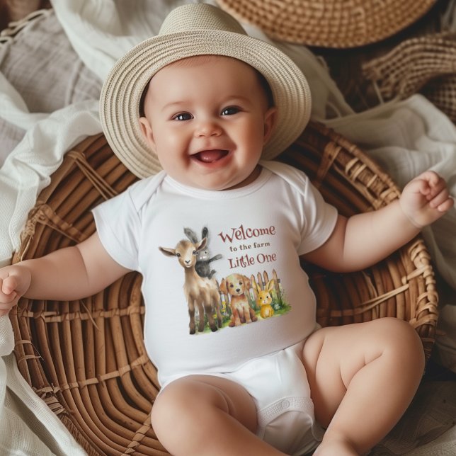 Welcome Baby Farm Animals Bodysuit (Creator Uploaded)