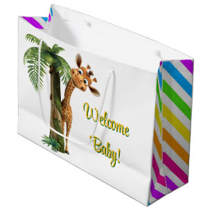 Welcome Baby Giraffe Large Gift Bag
