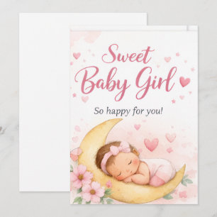 Welcome Baby Girl – A Little Princess Is Born Holiday Card