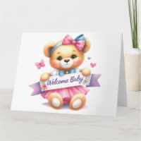 Welcome Baby Girl Card