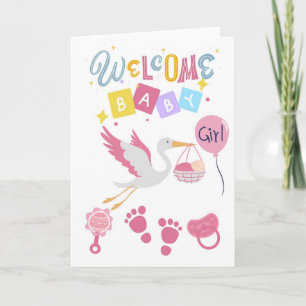Welcome Baby Girl Card