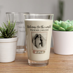 Welcome Baby Girl Photo New Parent Keepsake Glass