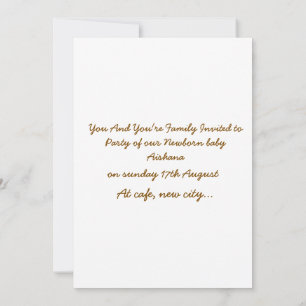 Welcome Baby Invitation Card Soft Pastel Baby