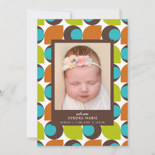 WELCOME BABY   Modern Abstract Birth Announcement