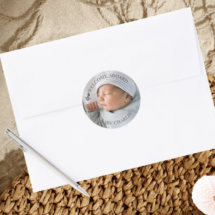 Welcome Baby Photo Envelope Seal