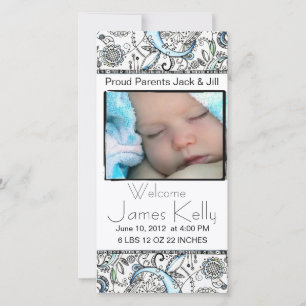 welcome baby photocard announcement