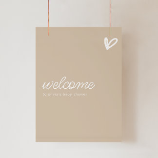 Welcome Baby Shower Sign Poster