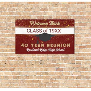 Welcome Back 40 yr Class Reunion Banner