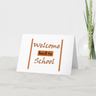 Welcome back Card