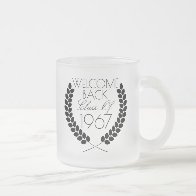 Welcome Back Class Of Frosted Glass Coffee Mug (Right)