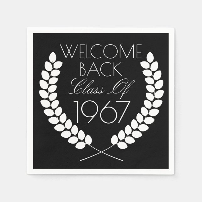 Welcome Back Class Of Napkin (Front)