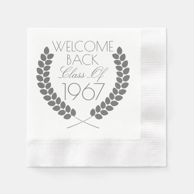 Welcome Back Class Of Napkin (Front)