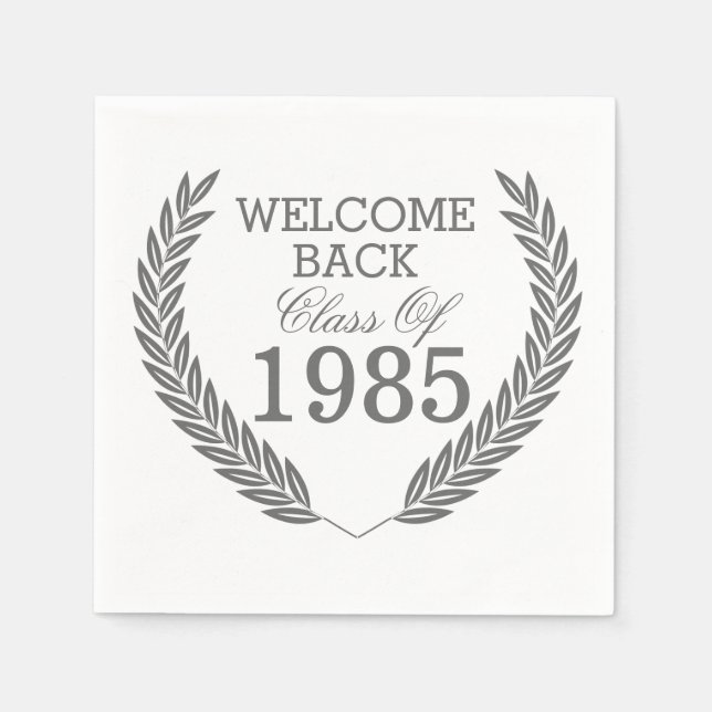 Welcome Back Class Of Napkin (Front)