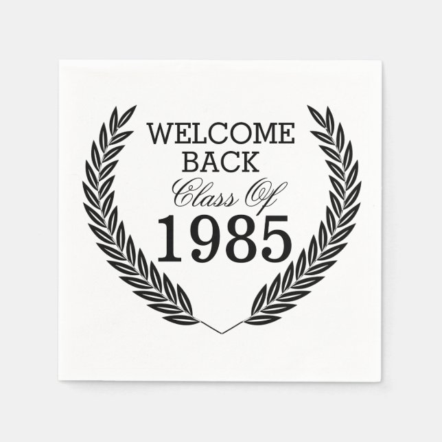 Welcome Back Class Of Napkin (Front)