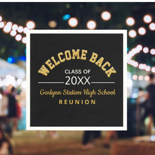 Welcome Back Class reunion paper Napkin