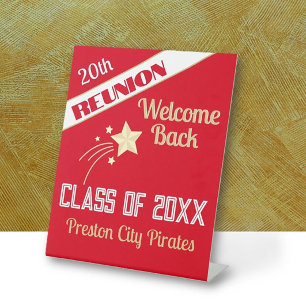 Welcome Back Classmates Reunion Pedestal Sign