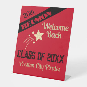 Welcome Back Classmates Reunion Pedestal Sign