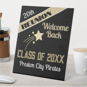 Welcome Back Classmates Reunion  Pedestal Sign