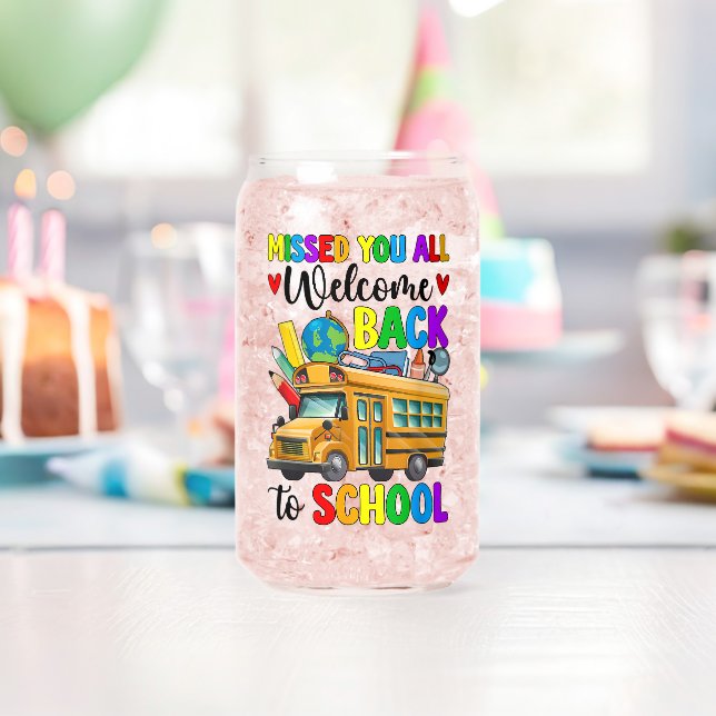 Welcome Back First Day Of School Bus Driver Can Glass (Insitu (Birthday))