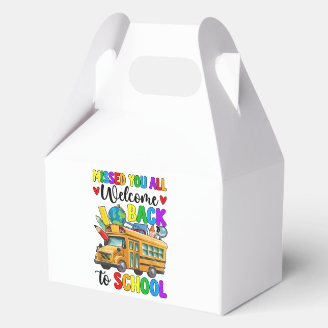 Welcome Back First Day Of School Bus Driver Favour Box (Front)