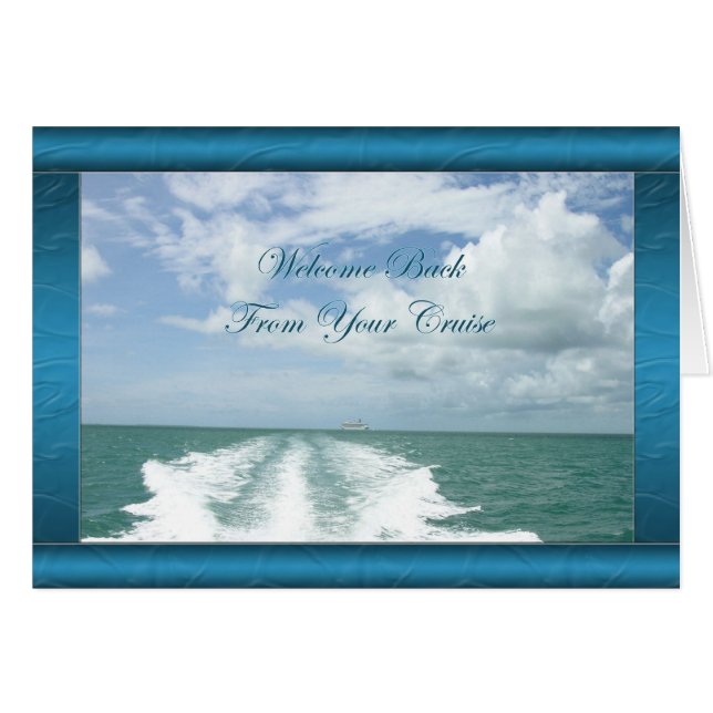 Welcome Back From Your Cruise Card (Front Horizontal)