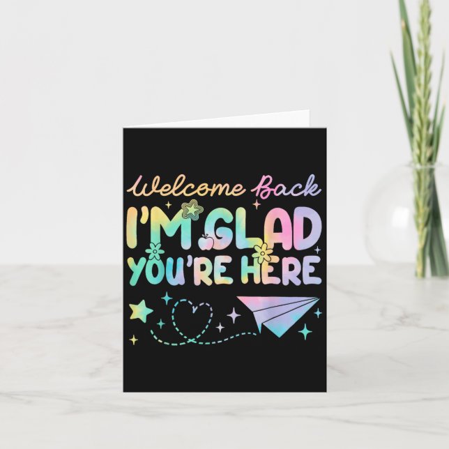 Welcome Back Im Glad Youre Here Teacher Women  Card (Front)