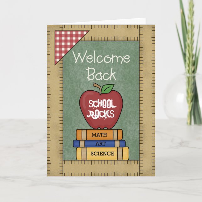 Welcome Back School Rocks Greeting Card (Front)