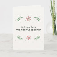 Welcome Back Teacher Card | New School Year Gift