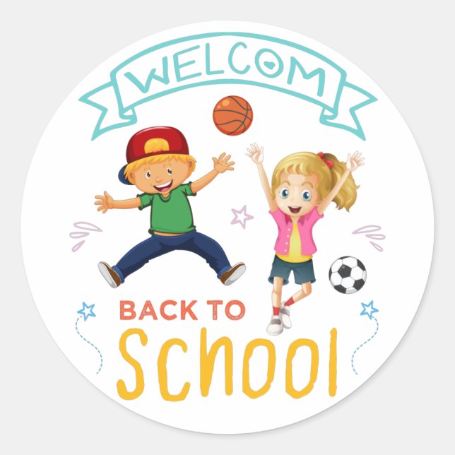 Welcome Back To School 2022 first day school  Classic Round Sticker (Front)
