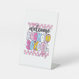 Welcome Back to School 2026 First Day Teachers Stu Pedestal Sign