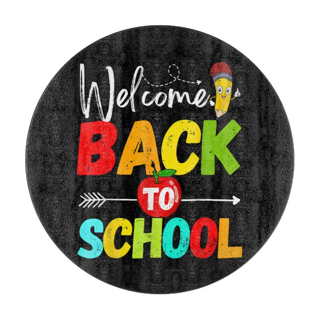 Welcome Back to School 2026 Teachers Students Cutting Board (Front)