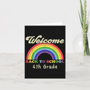 Welcome Back To School 4th Grade Teacher Student R Card