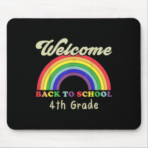 Welcome Back To School 4th Grade Teacher Student R Mouse Pad