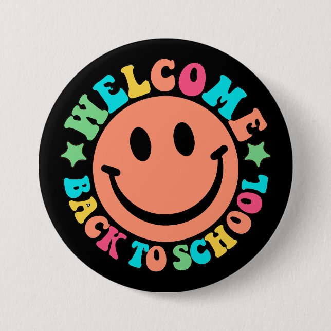 Welcome Back to School 7.5 Cm Round Badge (Front)