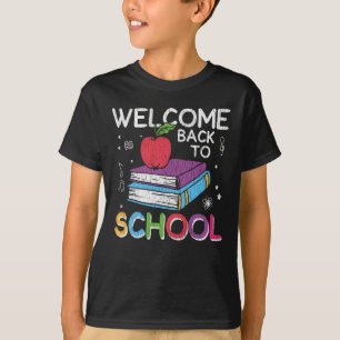 Welcome Back To School Books Chalkboard Teacher T-Shirt
