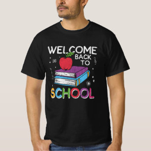Welcome Back To School Books Chalkboard Teacher T-Shirt
