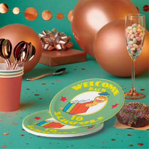 Welcome Back To School Bookworm Paper Plate
