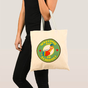 Welcome Back To School Bookworm Tote Bag