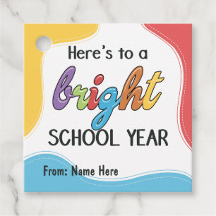 Welcome Back to School, Bright School Year Favour Tags