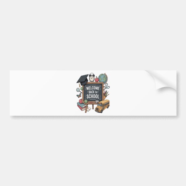 Welcome Back To School Bumper Sticker (Front)