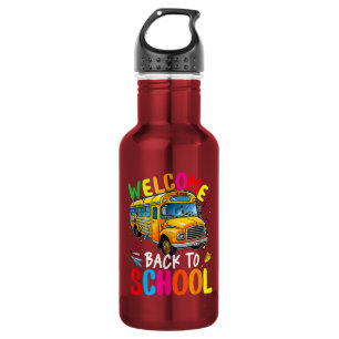 Welcome Back to School Bus 1st Day of School 532 Ml Water Bottle
