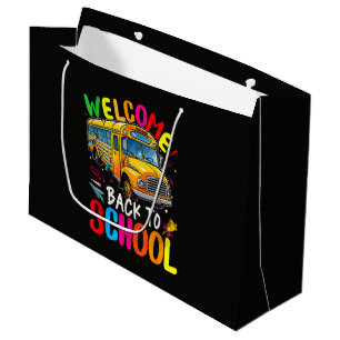 Welcome Back to School Bus 1st Day of School Large Gift Bag