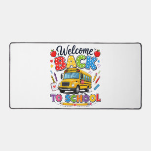 Welcome Back to School Bus Driver Tees First Day o Desk Mat