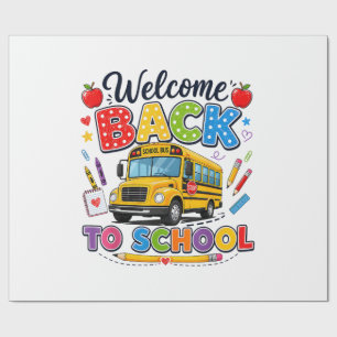 Welcome Back to School Bus Driver Tees First Day o Wrapping Paper